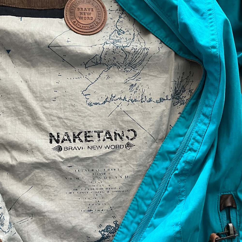 Naketano (Brave New World) Teal Women's light Jacket size M - Picture 3 of 14